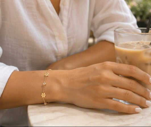 Daisy Charm Bracelet