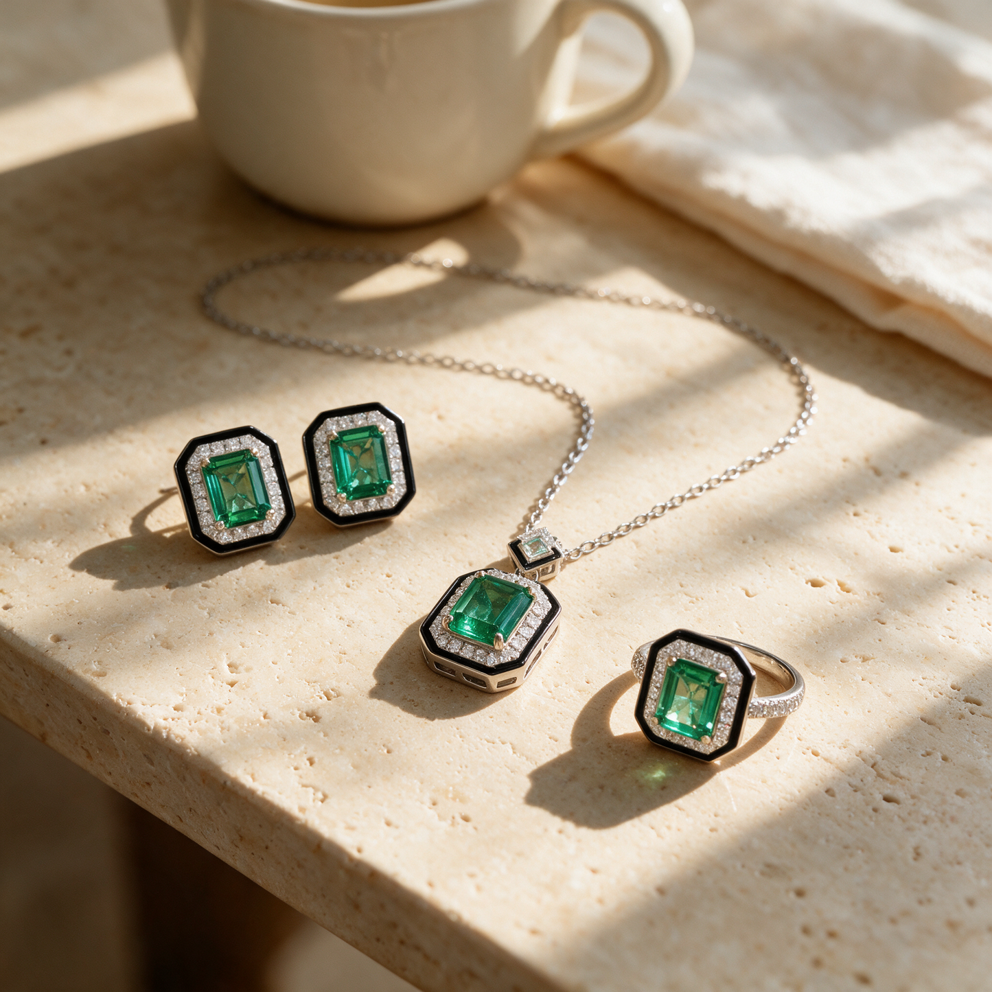 Veridia Emerald Cut Set