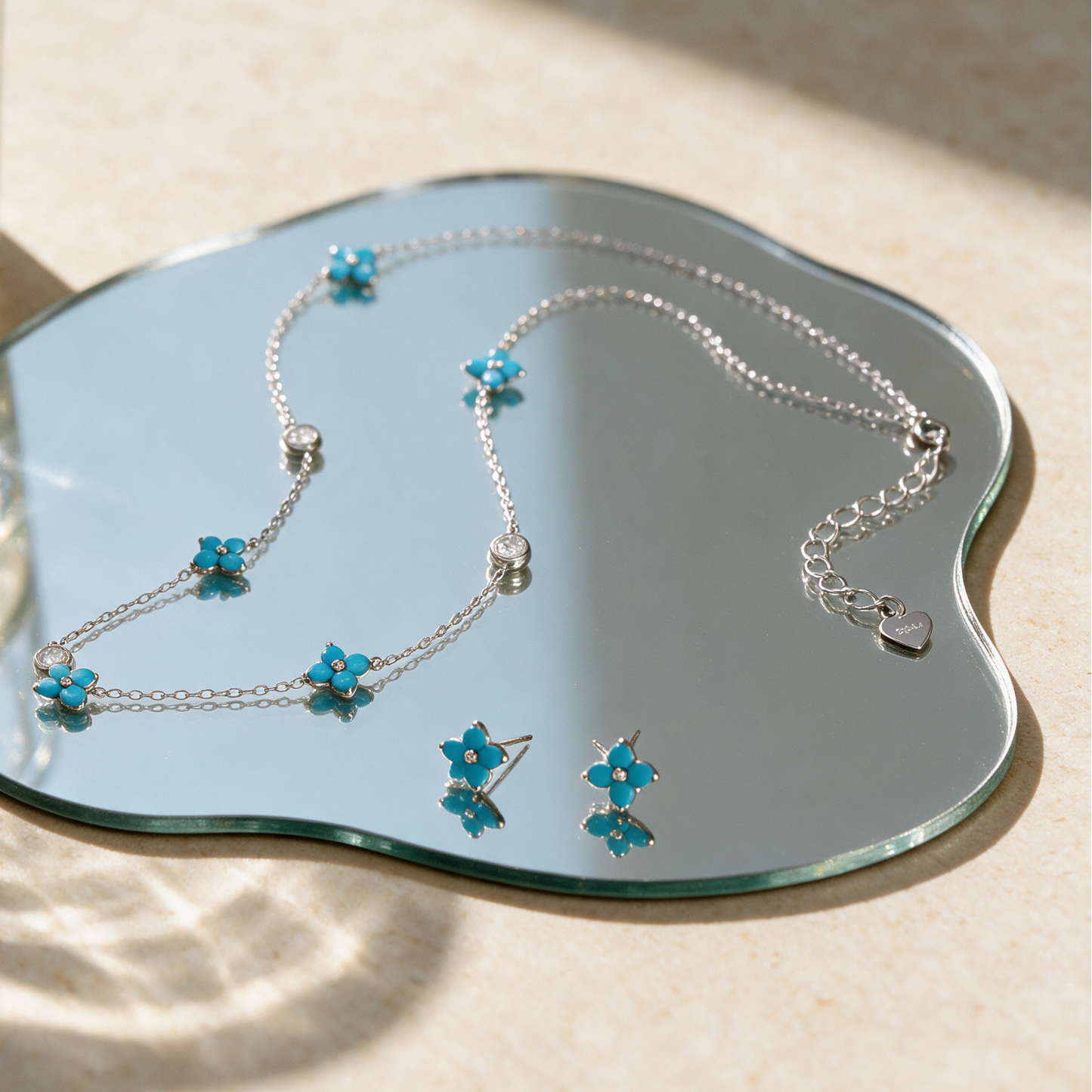 Blue Turqoise Blossom Necklace
