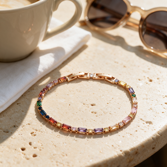 Celeste Rainbow Tennis Bracelet