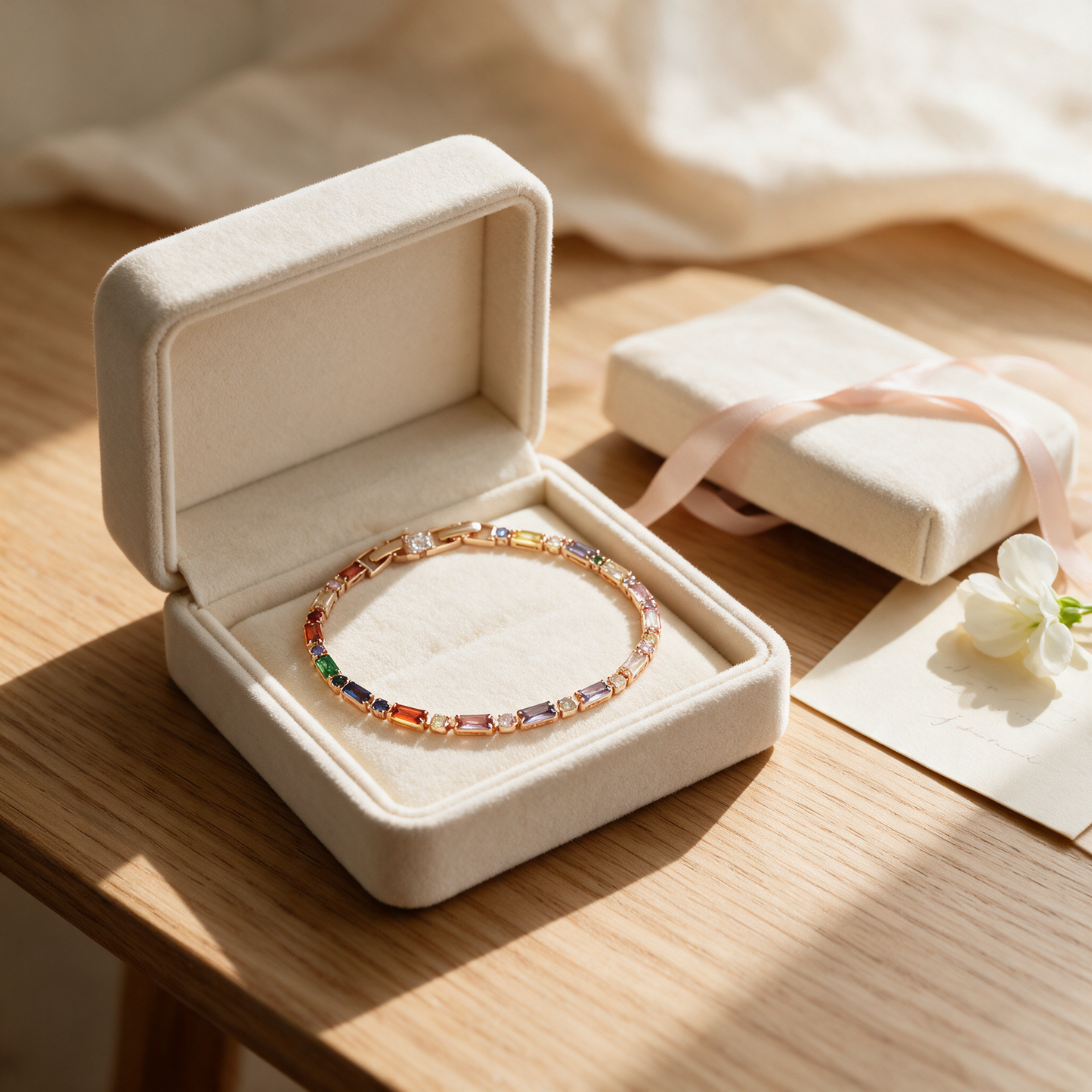Celeste Rainbow Tennis Bracelet
