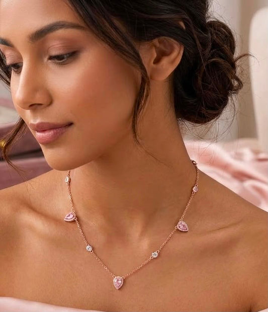 Rose Petal Charm Necklace